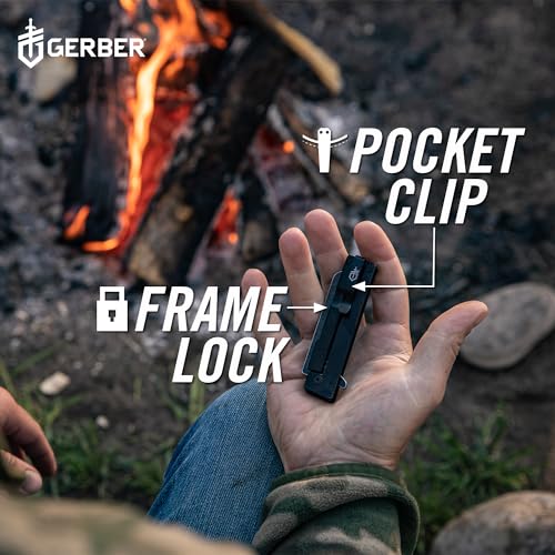 Gerber Gear Quadrant Clip Folding Knife with Plain Edge Blade