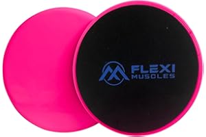 Flexi Muscles Core Sliders Dual Sided Sliding Discs for Use on All Floors. Our Core Sliders are ideal for Abs exercises, Yoga, Pilates and Home Workouts.