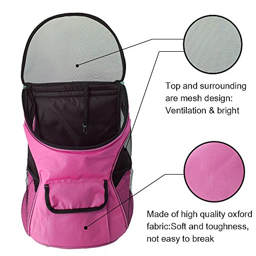 GAXmi Pet Carrier Backpack for Cats Small Dogs Portable Travel Bag Airline Approved Breathable Mesh Hands-free Adjustable Pet Holder Bag Lightweight Collapsible for Traveling Hiking Cycling - Thumbnail 6