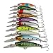 Shelure Minnow Fishing Lures for Bass Trout Sinking Crankbaits Jerkbaits Saltwater Hard Lure (A1 Series)