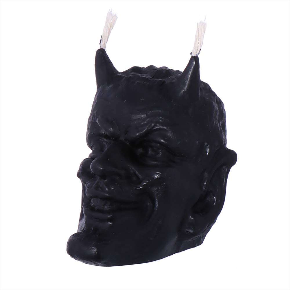 NKlaus - Beeswax Devil Black Candle Gothic Ritual Candle Figurine Gothic - Skull Halloween Drip Candles 36296