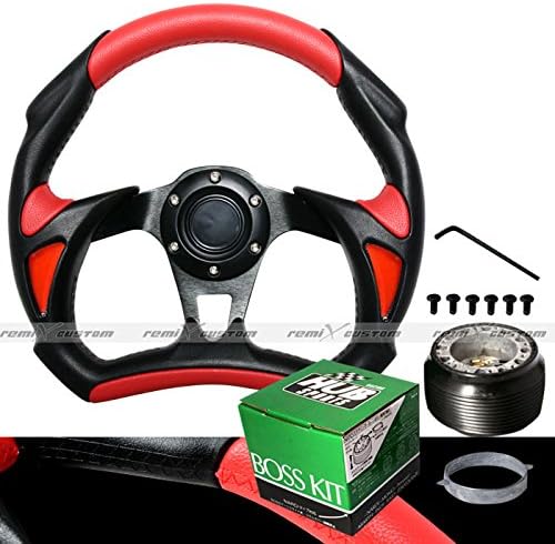 Remix Custom For 2000-2005 Honda S2000 Battle 320mm Red Steering Wheel with Hub Adaptor