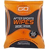 HyperGo After Sports Wipes, Full Body Wipes, Unscented, Hypoallergenic, All Natural Ingredients, Biodegradable (20 Wipes in Resealable Package) (1 Pack)