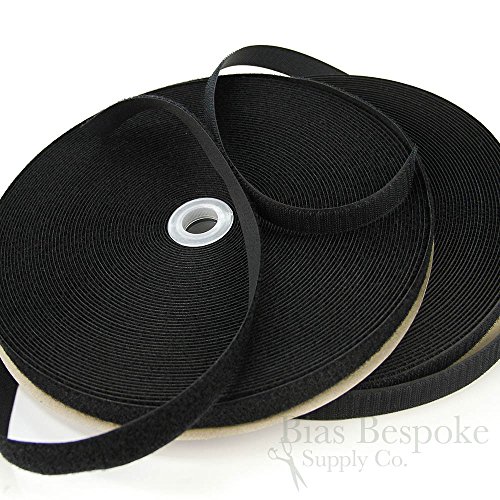 27 Yard Rolls of Black Sew-on Hook and Loop Fastening Tape, 3/4" Wide