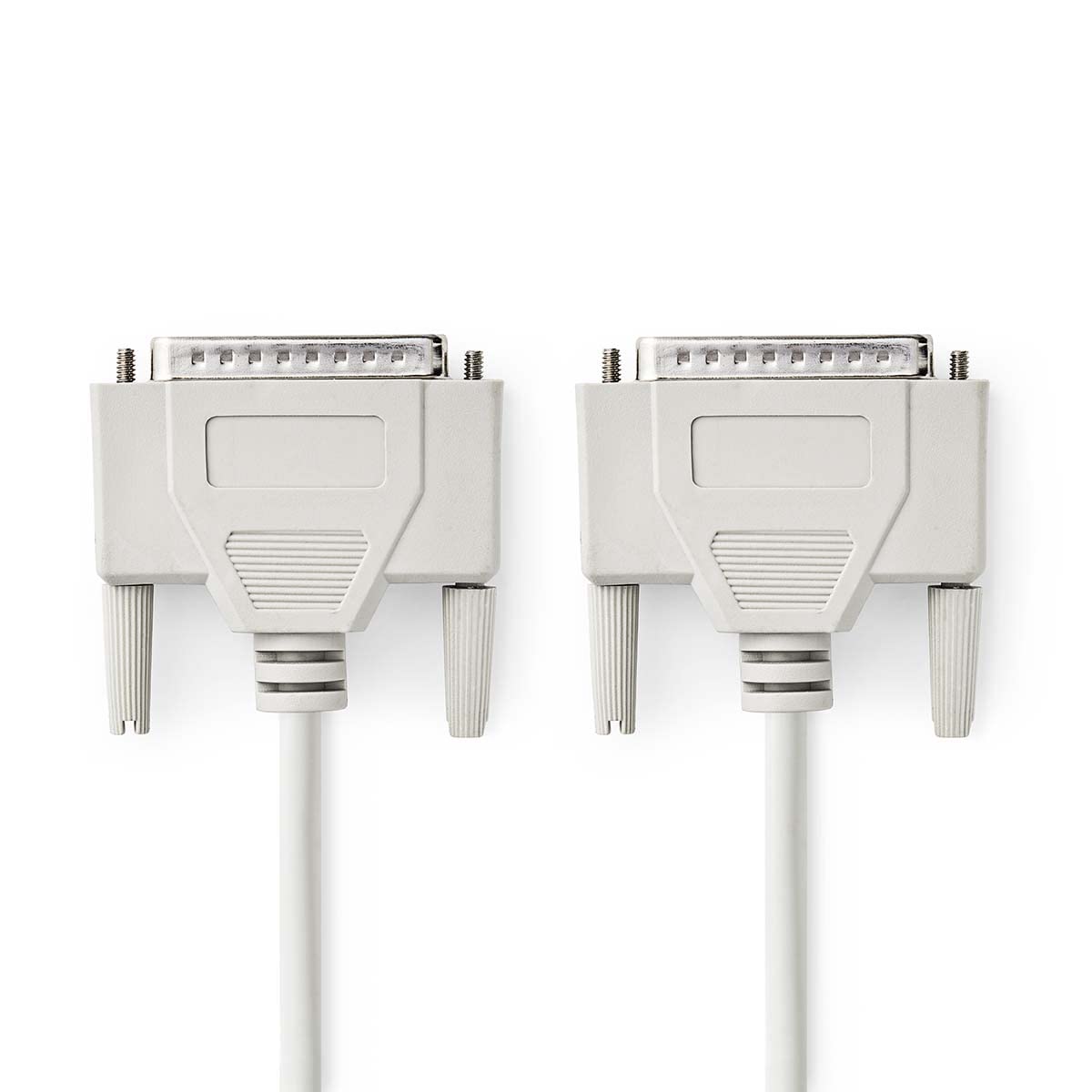 Nedis CCGP52100IV30 Serial Cable | D-SUB 25-Pin Male | D-SUB 25-Pin Male | Nickel Plated | 3.00 m | Round | PVC | Ivory | Polybag