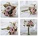 Amoleya Flower Bouquet, 6 Inch Vintage Wedding Bouquet Artificial Flowers Arrangements for Bride and Bridesmaids