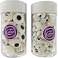 Eastron 2 Bottles Edible Candy Eyeballs Eyes Cake Cupcake Toppers Cookie Decorations Dessert Sprinkles for Halloween Christmas Birthday Party Supplies 5.4 Ounce, Two Size Mixed