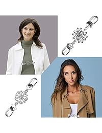 XINRUI 5 Pcs Cardigan Clip, Retro Sweater Collar Clip Vestidos Shawl Clip para Mujer Niña, 5 Estilos