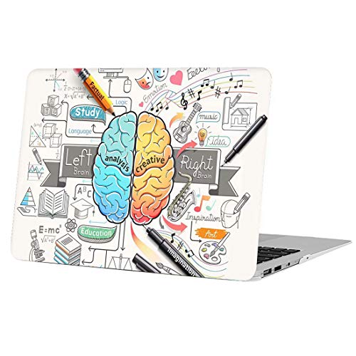 AUSMIX MacBook Pro 13 Inch Case, Folio Hard Plastic Frosted Hand-feel Rubberized Anti-scratch Shockproof Shell Unique Cover Only for Old Mac Pro 13 with CD-ROM (Model:A1278) - Cartoon Brain