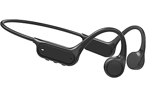 HAOWOLF Bone Conduction Headphones, Open Ear IPX8 Waterproof Headsets Bluetooth 5.4 with Mic, Swimming Headphones 10H Playtime Wireless Earbuds for Sports, Running, Cycling