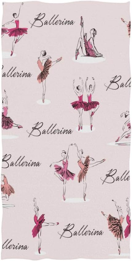 Amazon Com Auuxva Wxlife Hand Towel Ballet Dancer Pattern Print Face Towel Soft Absorbent Bathroom Beach Towel Gym Yoga Sports Spa Drying Washcloth 30 X 15 Inch Home Kitchen