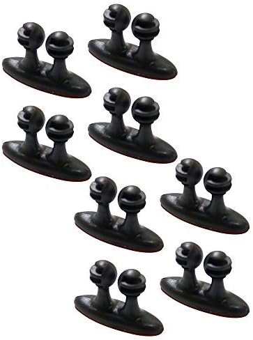 Car Cable Clips,Diaoaokiss Multifunctional Cable Clasp Adhesive Car Charger Line Clasp for Headphone/USB Cable Car Clip Accessories-8pcs(Black)