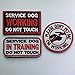 SpaceAuto Bundle 3 Pieces Service Dog Working Do Not Touch Military Tactical Morale Badge Hook & Loop Fastener Patch