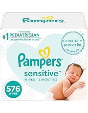 Pampers Baby Wipes Sensitive Fragrance Free 8X Refill Packs (Tub Not Included) 576 Count (Packaging May Vary)