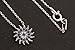 Sun Shape Special Design Turkish Evil Eye Handmade 925 Sterling Silver Round Cut Sapphire White Topaz Rhodium Necklace