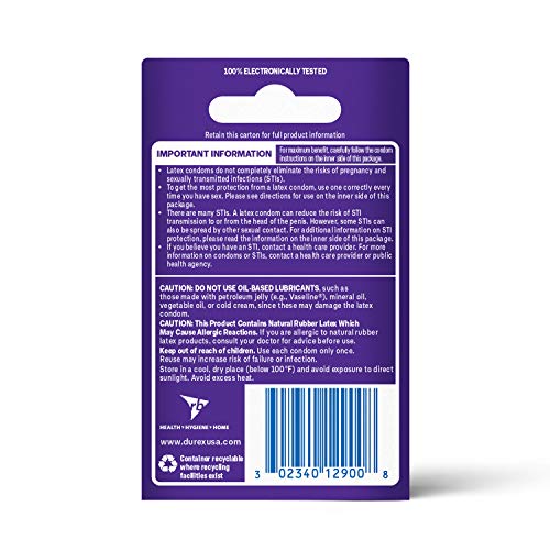DUREX CONDOM EXTRA SENSITIVE NATURAL LATEX CONDOMS, 3 COUNT – ULTRA FINE & EXTRA LUBRICATED