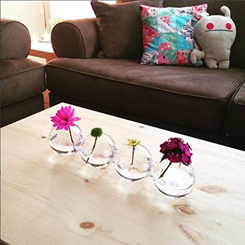 Caterpillar, Large Clear Glass Bud Vase 13" Long 4" Wide 3.5” Tall for