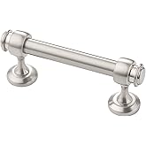 Alzassbg 10 Pack Brushed Satin Nickel Cabinet Pulls, 3 Inch(76mm) Hole Centers Cabinet Handles Kitchen Hardware Straight Bar 
