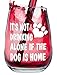 Make Em Laugh Stemless Wine Glass - It's Not Drinking Alone if the Dog is Home - Gifts for Friends and Loved Ones, Men and Women, Funny Wine Glass Design, Gifts for Wine and Dog Lovers