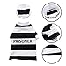 LUCKSTAR Prisoner Dog Costume - Prison Pooch Dog Halloween Costume Party Pet Dog Costume Clothes Cosplay with Hat for Teddy Pug Chihuahua Cat (Medium)