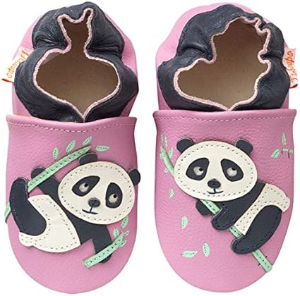 Tichoups Chaussons Cuir Souple Bebe Chaussons Chaussons Bebe Cuir Souple Dana Le Panda Chaussons Cuir Souple Premiers Pas Pantoufles Cuir Enfant Semelles Antiderapantes Pointure 23 24 Amazon Fr Bebes Puericulture