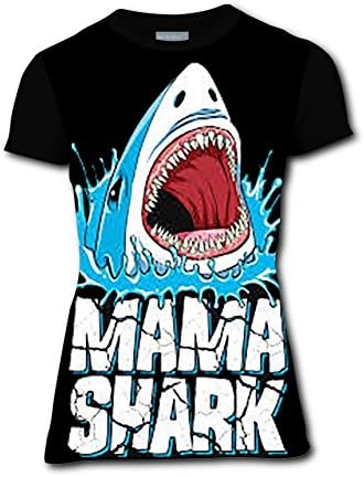 Women's Classic T-Shirt Mama Shark 3D Print Short Sleeve