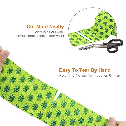 AUPCON Vet Wrap Self Adherent Wrap Cohesive Bandage Animal Bandage Self Adhesive Bandages for Horse, Pets & Ankle Sprains & Swelling 3 Inches
