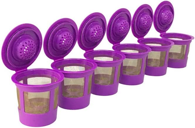 6-Pack ValueCafe Permanent Reusable Coffee Filters Compatible with Keurig 2.0 & 1.0: B31,B40,B44,B50,B60,B66,B70,B77, K31,K40,K44,K45,K50,K60,K66,K70,K75,K77,K100,K135,K140,K300,K350,K360 & more!