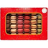 Imported from Belgium Macarons Variety Pack, Assorted Gourmet Macarons, Gluten Free Almond Cookies with Creamy Ganache Filling, Includes Chocolate Vanilla Raspberry Lemon Salted Caramel Pistachio Flavors, 36 Count Bakery Style Dessert Gift Box, [16.5 oz , 1 lb ]