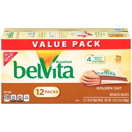 belVita Golden Oat Breakfast Biscuits, 12 Count Box, 21.12 Ounce