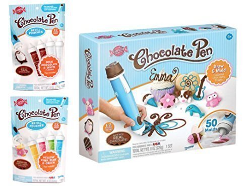 Candy Craft Chocolate Pen Kit PLUS Two Refill Packs Bundle