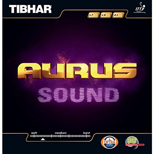 Tibhar AURUS SOUND TABLE TENNIS RUBBER (Red, 1.7mm)