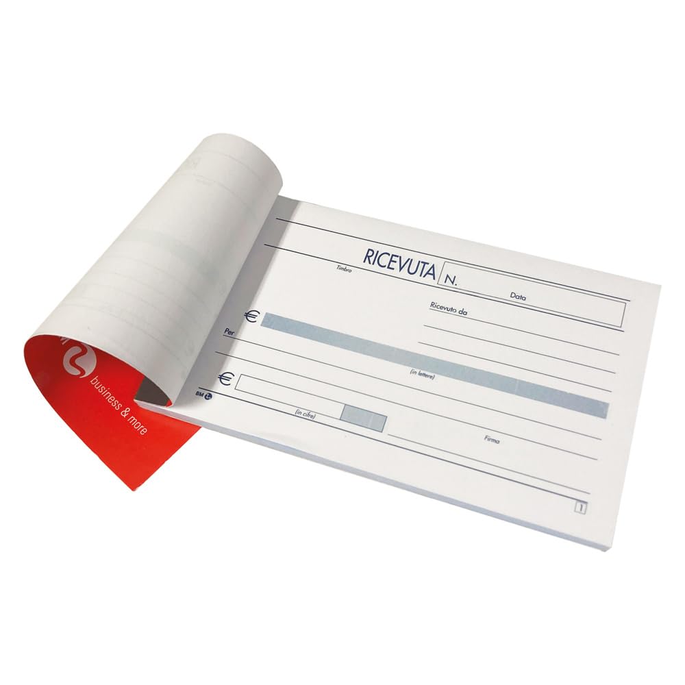 BM Autocopy Receipt Block, Model 260, 50 Sheets, 10 x 16.5 cm, 5 Pieces