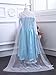 ReliBeauty Girls' Princess Elsa Fancy Dress Costume (3T, Sky Blue)