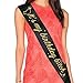 Birthday Sash for Women and Girls - It's My Birthday B*tch Sash- 21st 22nd 25th 30th 40th 50th Birthday Gifts for Her - Premium Satin with Gold Encased Lettering - Funny Party Decorations, Supplies