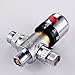 KES Thermostatic Mixing Valve SOLID BRASS Mixing Valve 3-Way G1/2 Male Connections, 68-119 ℉ Stepless Adjustment,ML100