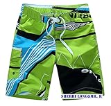MR. R Men's Irregular Prints Relaxed Beach Shorts Swim Trunks