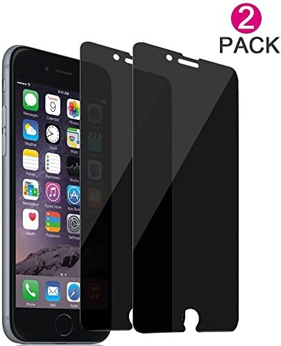 [2 Pack ] iPhone 7 Privacy Screen Protector, ANKoon Premium Anti-Spy Tempered Glass Screen Protector Film Easy Install for iPhone 7 4.7" (Black)