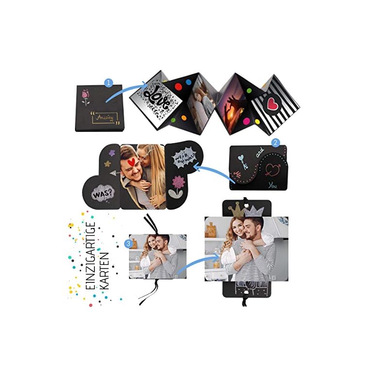 int!rend Geschenk DIY Foto Box Set inkl. Sticker, 5 Themen
