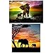 Lonmo Art 2Pack 5D Diamond Painting Kits Full Drill Diamond Embroidery (Elephant)