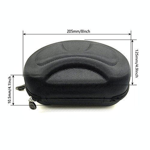 SuperMMark Black Large Hard Sports Glasses Case SKI Snowboard Snow Goggles Box Goggles Storage Holder - Lightweight Zipper Closure