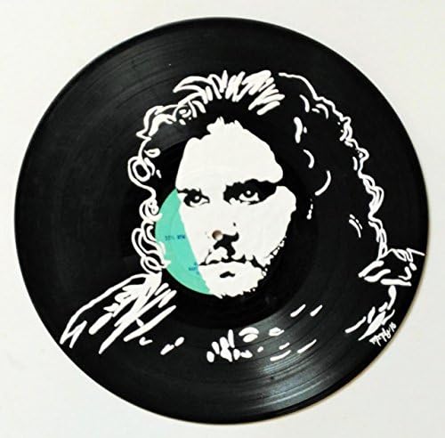 Hand painted Jon Snow game of thrones vinyl record wall art