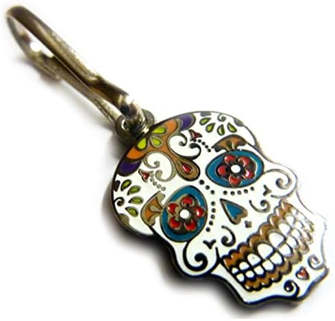 Day of the Dead Dia De Los Muertos Skull Jacket Backpack Bag ZIPPER PULL CLIP
