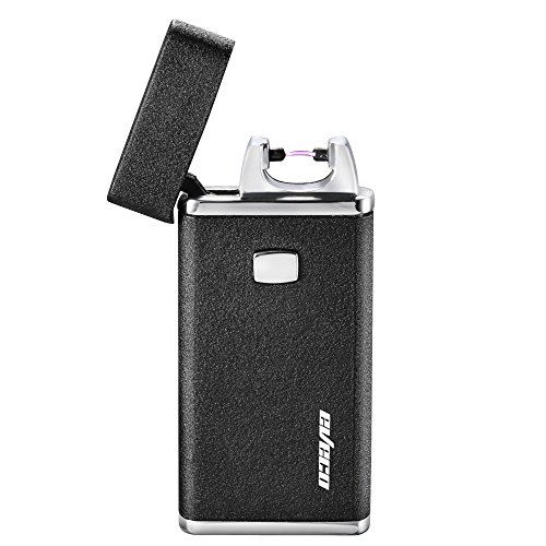 eveco Windproof USB Rechargeable No Gas Electric Plasma Arc Cigarette Lighter with Exquisite Gift Box