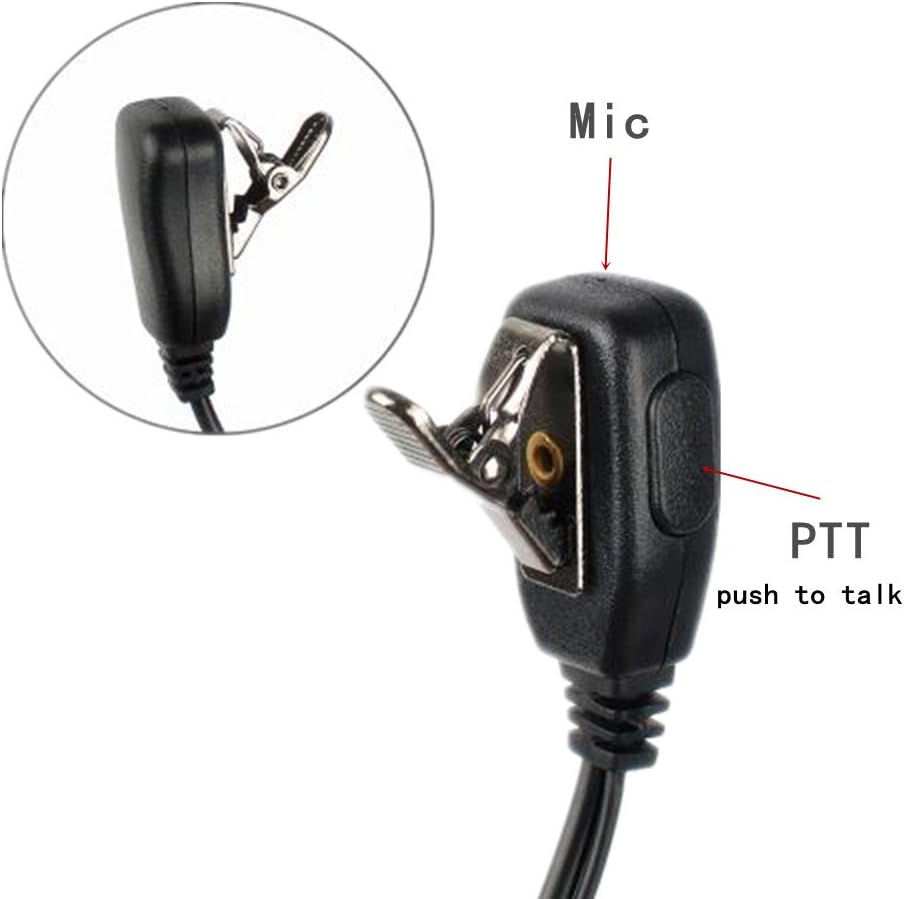 Lsgoodcare 2 Pin G Shaped Police Earpiece Headset PTT with Mic Compatible for Motorola 2 Way Radio CP040 CP200 XTNi DTR VL50 Walkie Talkie Earphone - Image 3