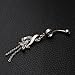 Mutreso Belly Button Navel Ring Surgical Steel Crystal Flower Dangle Curved Barbell Bananabell Piercing Jewelry