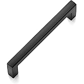 Ravinte Solid 3-3/4 Inch Center to Center Slim Square Bar Drawer Handles - Cabinet Hardware in Matte Black - Kitchen Handles 