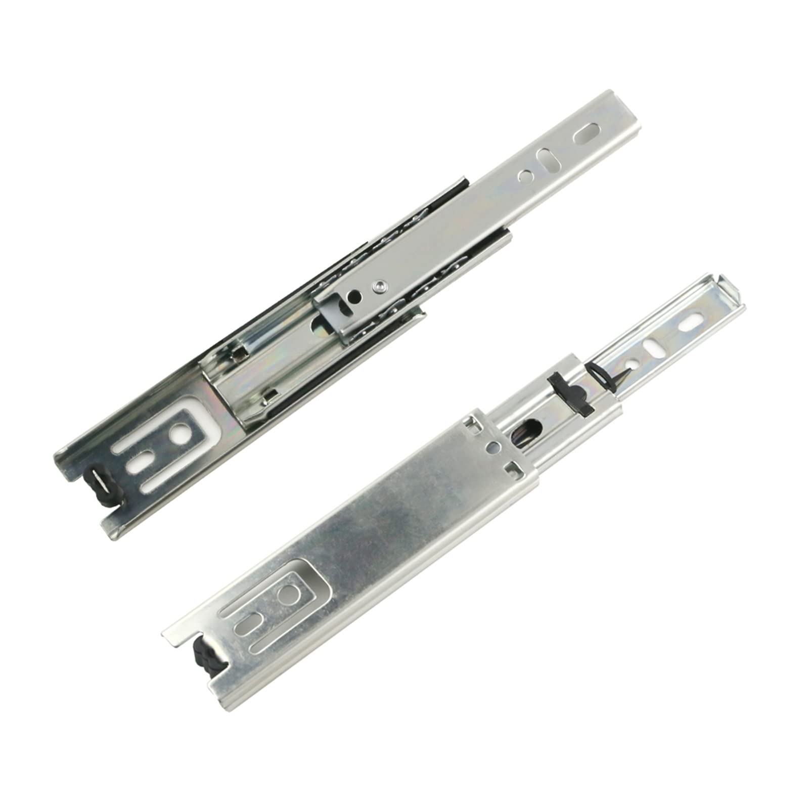 MACHSWON 1 Pair Drawer Slides 45mm Wide Ball Slide 150mm 3-Section Stroke 150mm Cabinet Wardrobe Rails 6 Inch Black