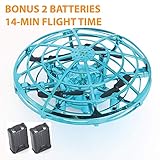 Upgraded 2020 Hand Operated Drones with Double Batteries, Easy to Replace Battery for Kids or Adults - Scoot Hands Free Mini Drone Helicopter, Flying Ball Drone Toys for Boys or Girls