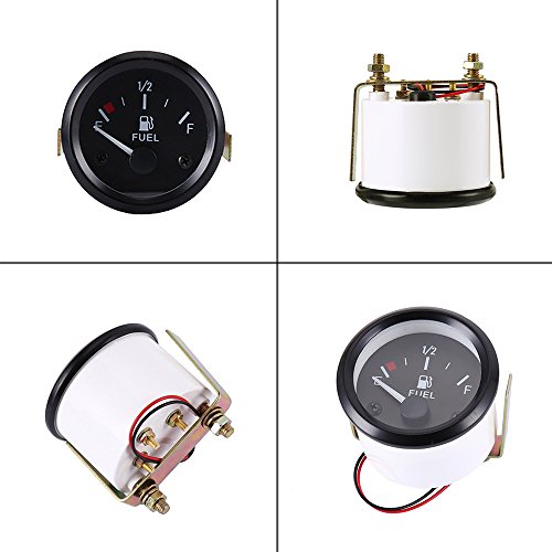 WarmCare 2'' 52mm Digital LED Fuel Level Gauge Meter With Fuel Sensor E-1/2-F Pointer Electric Universal Car Pointer Meter